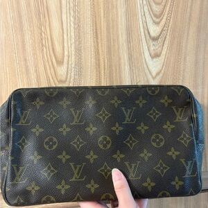 Auth Louis Vuitton Trousse Toilette 28 Monogram pouch Vintage